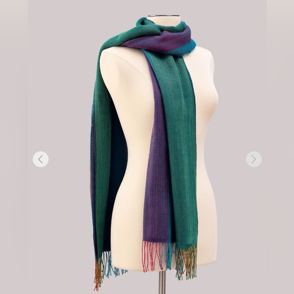 NWT Overland Alpaca Multi-Colored Scarf - Picture 2 of 5